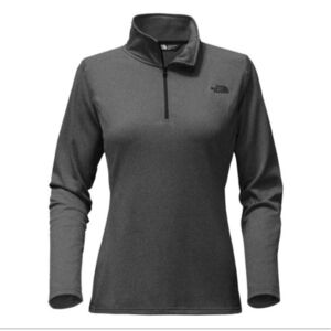 The North Face Quarter Zip Long Sleeve Gray Jacket Size Small Athletic